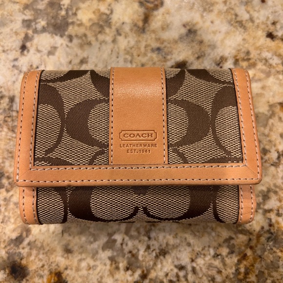 Coach Handbags - VTG Coach Monogram Trifold wallet